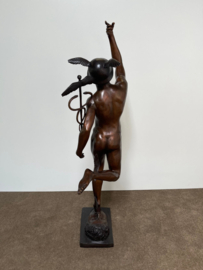 Bronzen Mercurius Hermes 163 cm hoog
