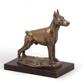 Dobermann hond bronzen beeld