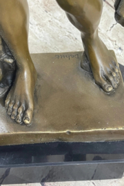 Keizer Caesar Augustus bronzenbeeld