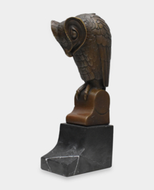 Minerva uil bronzen beeld