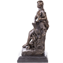 Leda en de zwaan Zeus bronsbeeld