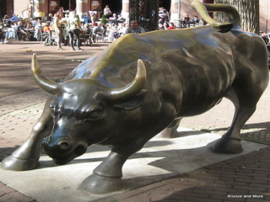 Bronzen Wall Street Charging Bull stier