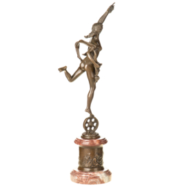 Vrouw Fortuna bronzen beeld