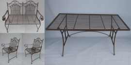 Tuinset smeedijzer vierdelig