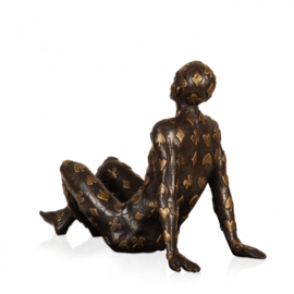 Bronzen kaartenspeler beeld Destiny