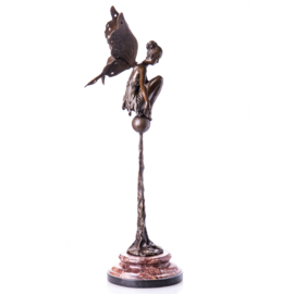 Bronzen elf-fee beeld