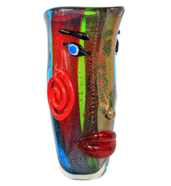 Murano glazen vaas met gezicht