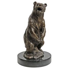 Grizzly beer bronzen beeld