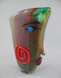 Moeder met haar kind glazen Murano stijl vaas