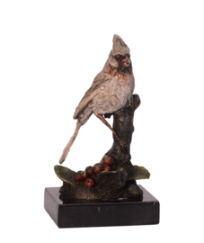 Kardinaalvogeltje bronzen beeld