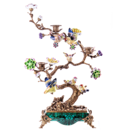 Japans bronzen Bonsai boomkandelaar