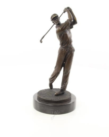 Golfspeler brons beeld