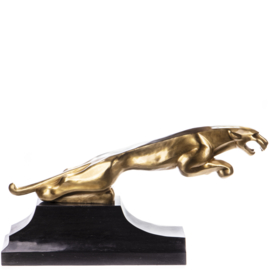 Verchroomd bronzen Jaguar beeld
