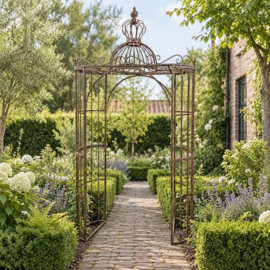 Romantische smeedijzeren entree-poort