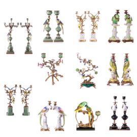 Porselein met bronzen decoraties