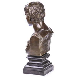 Keizer Augustus bronzen borstbeeld