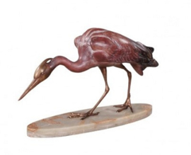 Heron of reiger brons beeld