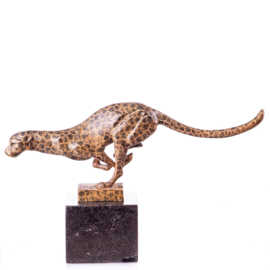 Jachtluipaard cheetah bronzen beeld