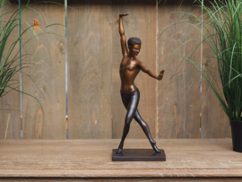 Mannelijke ballet danser bronsbeeld