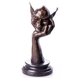 Aardmannetje of Goblin bronzen beeld