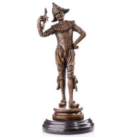 Harlekijn bronzen beeld