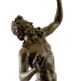 Bronzen dansende Faun beeld