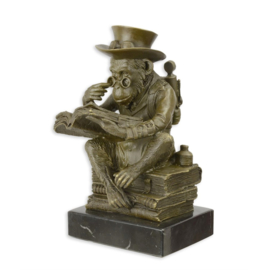 Steampunk bronzen Darwin aap