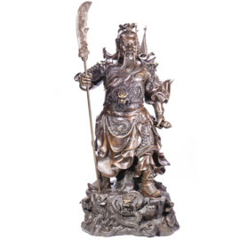 Chinese Generaal Guan Yu Brons beeld