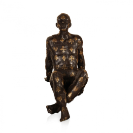 Bronzen kaartenspeler beeld Destiny