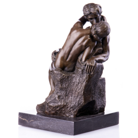 De Kus van Rodin brons beeld