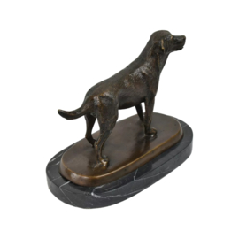 Labrador retriever staand brons beeld