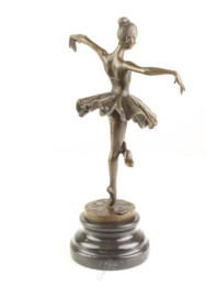 Ballerina meisje bronzen beeld