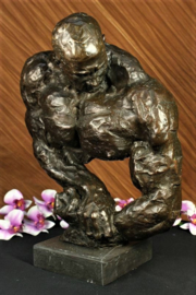 Bodybuilder torso bronzen beeld