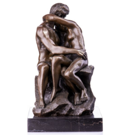 De Kus van Rodin brons beeld