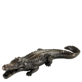 Krokodil alligator bronzen beeld
