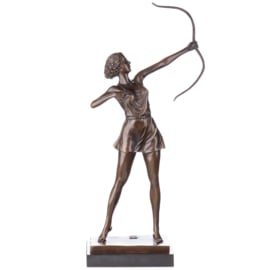 Diana met boog brons beeld