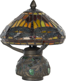 Tiffanystijl schemerlamp met libellen