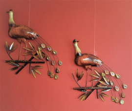 Pauwen ijzeren wanddecoratie