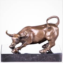 Wall Street stier klein bronzenbeeld