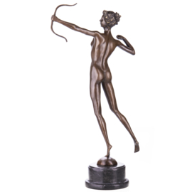 Diana godin jacht bronzen beeld