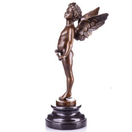 Bronzen engel cupido beeld "Vici"
