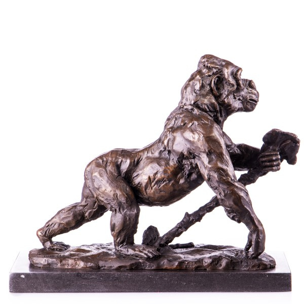 Gorilla mensaap bronzen beeld
