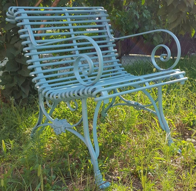 Kalmerend Bedrijf Daarom Franse Art Nouveau tuinstoel smeedijzer | Bronze and