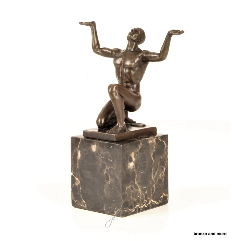 Bronzen Adonis beeld