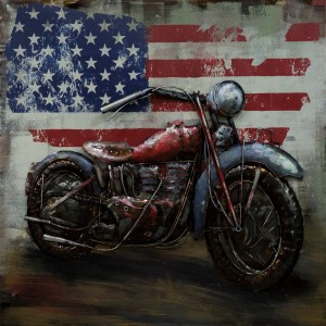 Harley Davidson motor schilderij 3D