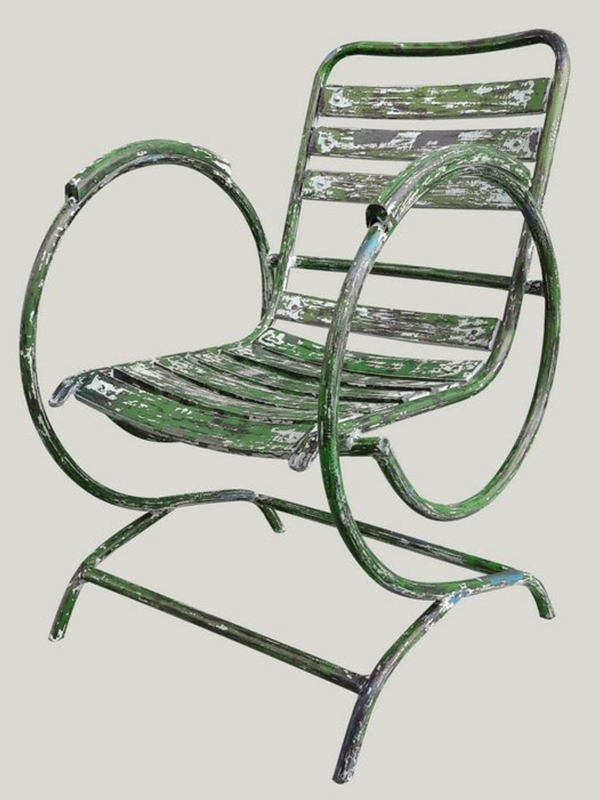 Gevaar aansporing in stand houden Art Nouveau smeedijzeren stoel | Bronze and More