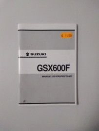 Gebruikershandleiding Suzuki GSX600F - Franstalig