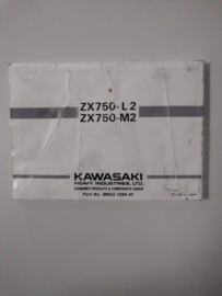 Gebruikershandleiding Kawasaki ZXR750-ZXR750R - Engelstalig