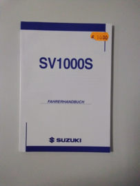 Gebruikershandleiding Suzuki SV1000S - Duitstalig