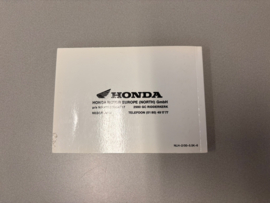 Garantieboekje Honda algemeen
